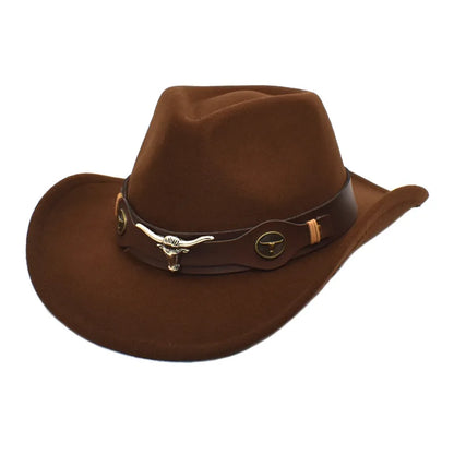 Chapeau de cowboy divers accessoires chapeau de cowboy monochrome en feutre chapeau d'extérieur homme et femme chapeau de cavalier chapeau femme