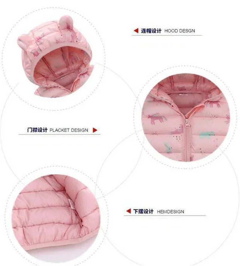 Manteaux d'automne pour filles, doudounes chaudes pour bébés, vestes à capuche, vêtements d'extérieur pour enfants, manteaux à la mode pour garçons, vêtements mignons 1-5 ans
