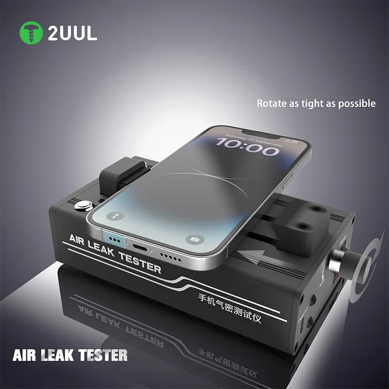 2UUL Air Leak Tester with Silicone Protective Pad  for Mobile Phone Maintenance Air Tightness Waterproof Testing Repair Tool
