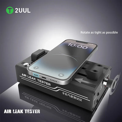 2UUL Air Leak Tester with Silicone Protective Pad  for Mobile Phone Maintenance Air Tightness Waterproof Testing Repair Tool