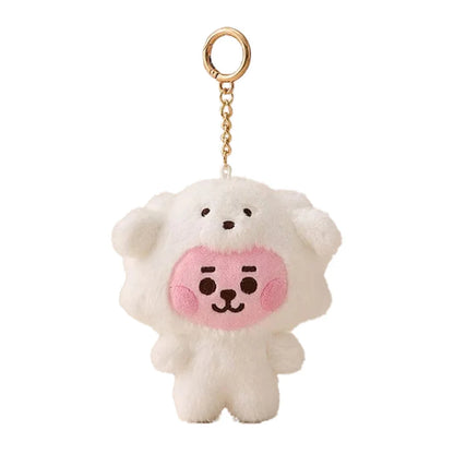Baby Animal Series Bt21 Cooky Shooky Plush Doll Keychain Pendant Cute Koya Toy Girls Bag Packaging Decoration Collection Gift