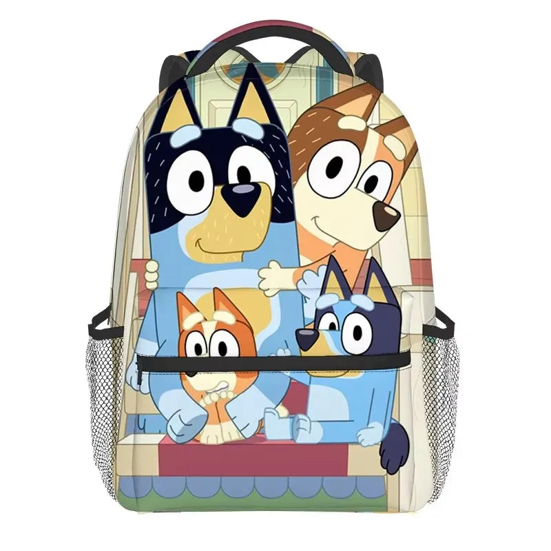 2024 New Bluey Animation Peripheral Children'S Outdoor Storage Bag Printed Backpack School Student Large Capacity Travel Bag