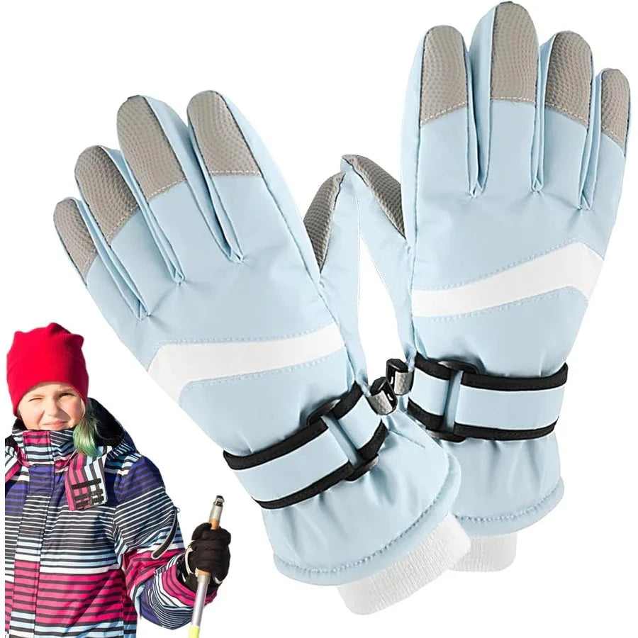 Gants de Ski d'hiver pour enfants, robustes, chauds, coupe-vent, pour Sports de plein air, garçons et filles, pour 3-14 ans
