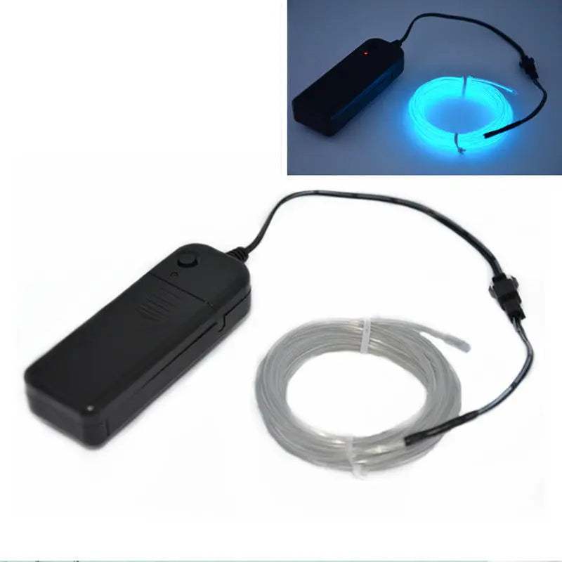 Câble lumineux EL Wire 1m/3m/5m, lumières d'ambiance intérieure de voiture, fête de danse, maison, néon, bricolage, Costumes, décoration, bande LED, lumière ambiante