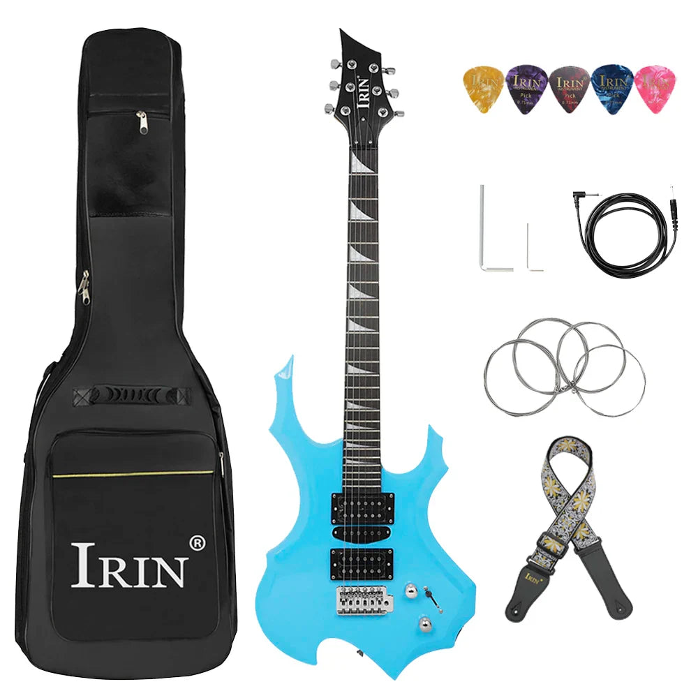 IRIN 6 cordes guitare électrique 24 frettes corps d'érable guitare électrique Guitarra avec sangle de sac pièces et accessoires de guitare nécessaires