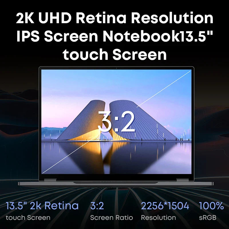 CHUWI FreeBook Tablet Laptop 2 in 1 Intel i3 1215U 12GB LPDDR5 512G SSD Windows 11 Laptop 13.5" IPS FHD Display 2256*1504 WIFI 6