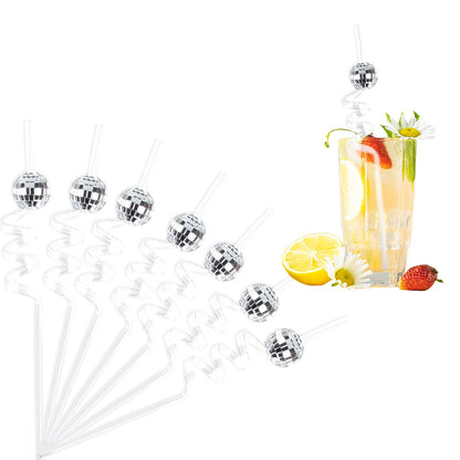 6pcs Mini Disco Cowgirl Hat Disco Plastic Straw 70s Disco Party Decoration Bachelorette Party Western Cowgirl Birthday Supplies