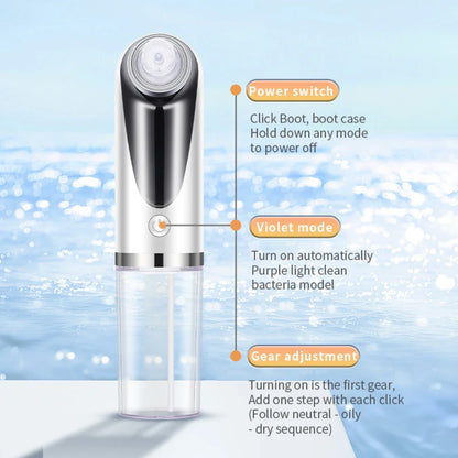 Dissolvant de points noirs électrique, aspirateur de pores, Micro petites bulles, Cycle d'eau Rechargeable, élimination des points noirs