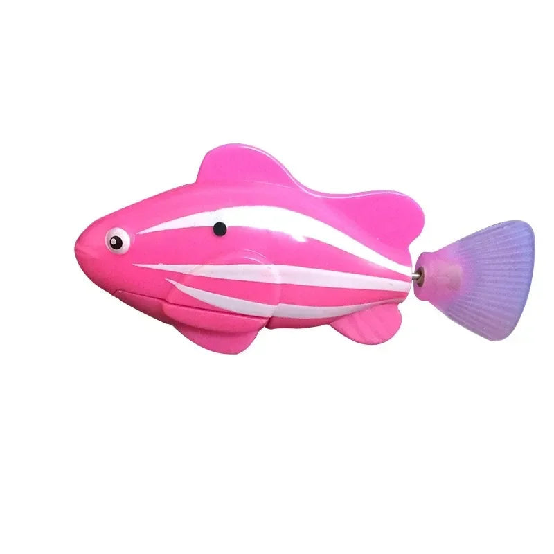 Jouet pour chat LED inductif interactif natation Robot poisson jouets brillant électrique poissons stimuler chaton chasse Instinct produits pour animaux de compagnie