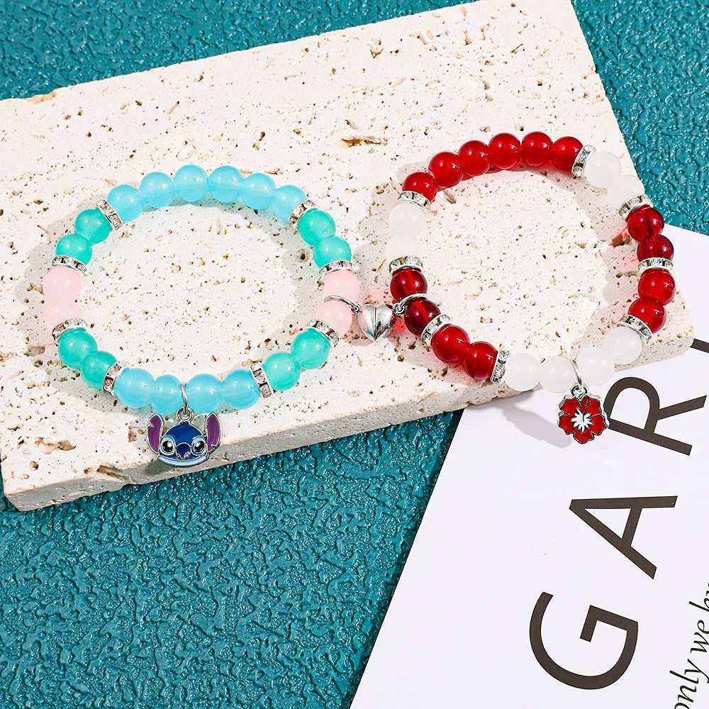 Cute Cartoon Stitch Flower Pendant Creative and Fashionable Suitable as a Gift for Best Friends