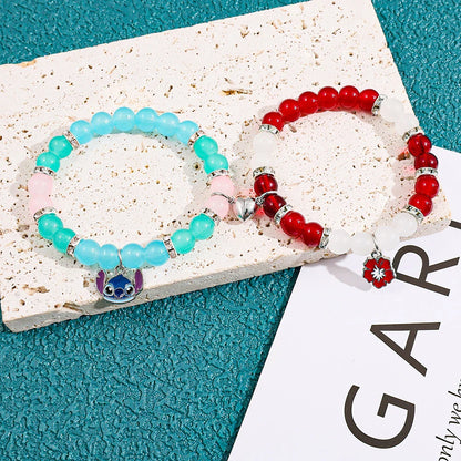 Cute Cartoon Stitch Flower Pendant Creative and Fashionable Suitable as a Gift for Best Friends