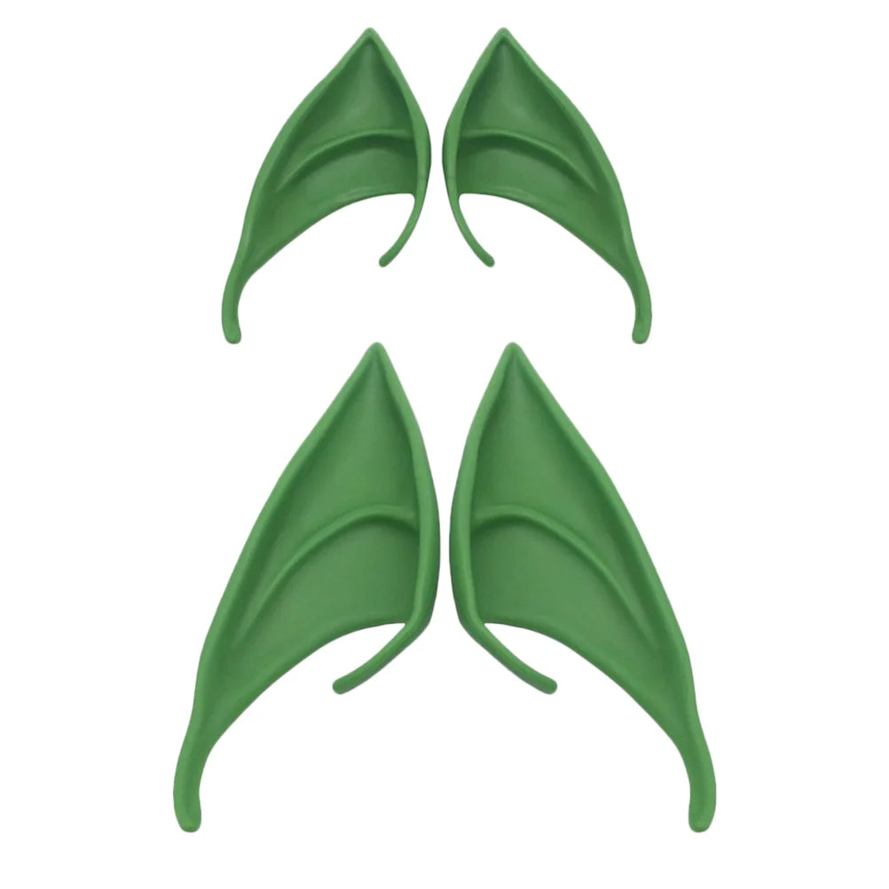 Costume Latex Elf Ears Costumes Masquerade Fairy Halloween Green Emulsion Apparel