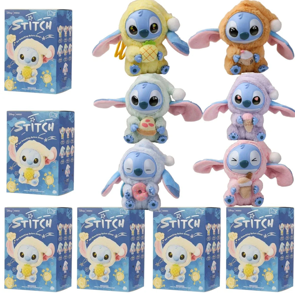 New Stitch Eat Something before Sleep Series Vinyl Blind Box Plush Pendant Cute Doll Mystery Bag Toy for Adult Birthday Gift