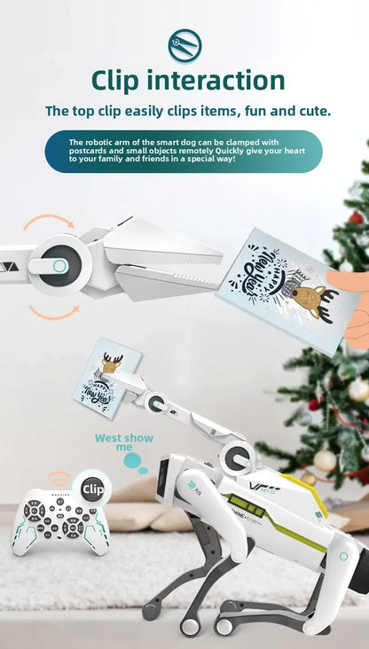 Teeggi électrique RC Robot Intelligent chien avec pince multifonction RC mécanique chien jouet éducatif bionique Robot Intelligent jouet cadeau