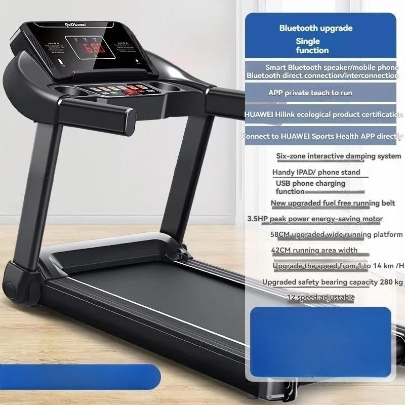 Tapis de course pliable multifonctionnel, mini tapis de course à domicile, équipement d'exercice intérieur, maison pliante de gym, 220V