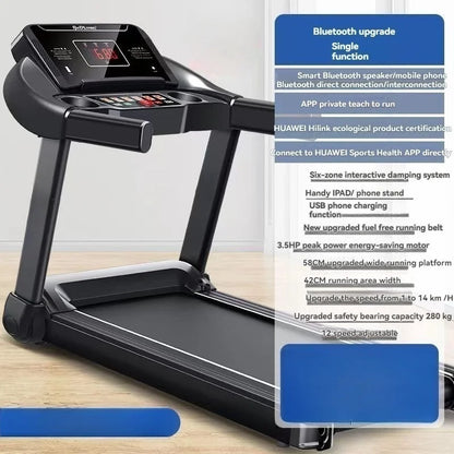 Tapis de course pliable multifonctionnel, mini tapis de course à domicile, équipement d'exercice intérieur, maison pliante de gym, 220V