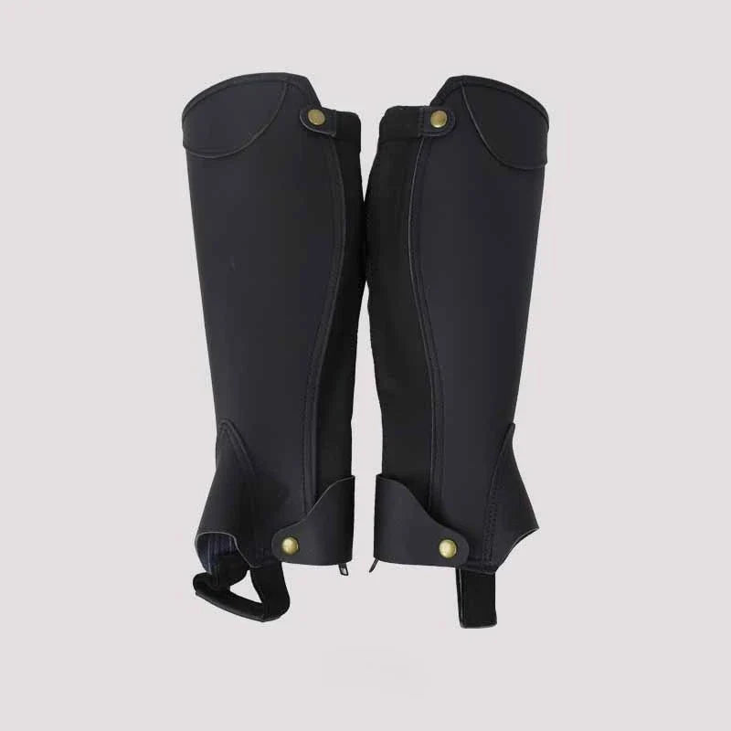 Guêtres équestres, protections de jambes d'équitation confortables anti-usure en cuir de vachette, équipement équestre pour cavaliers