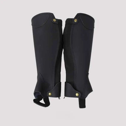 Guêtres équestres, protections de jambes d'équitation confortables anti-usure en cuir de vachette, équipement équestre pour cavaliers