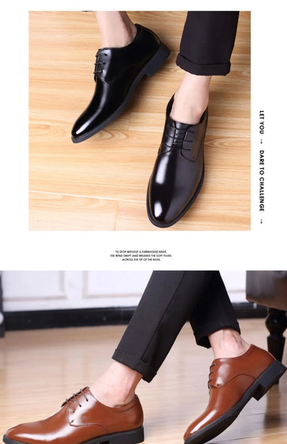 Men's breathable leather shoes, soft leather black shoes, soft sole, best businessman, formal wear, casual, spring and autumn