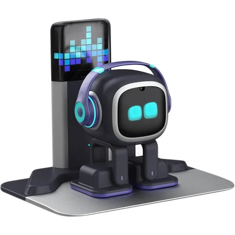 Robot compagnon - ChatGPT activé avec des commandes vocales et une fonction de danse, une animal de compagnie robot interactif avec une personnalité, livrée