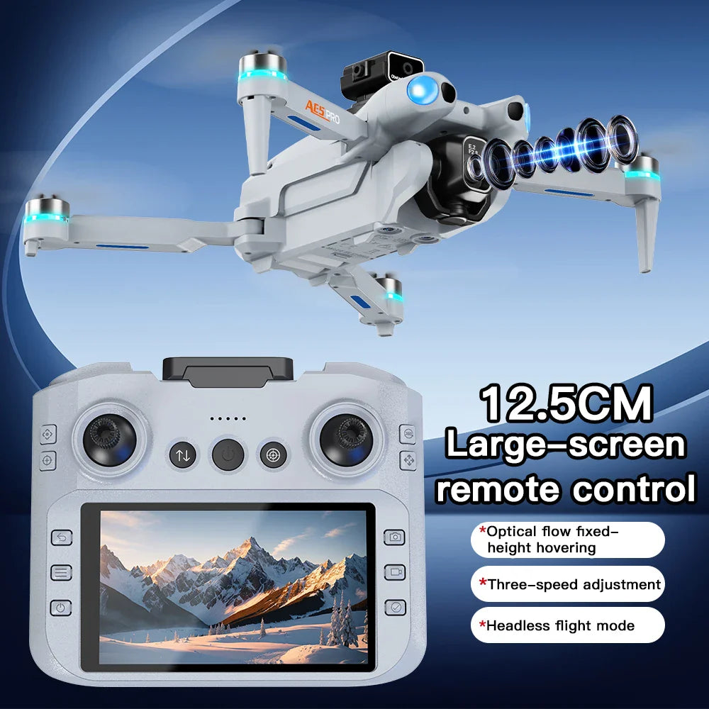 Nouveau Mini Drone caméra HD télécommande avec écran Intelligent évitement d'obstacles moteur sans brosse quadrirotor Dron jouets AE5Pro