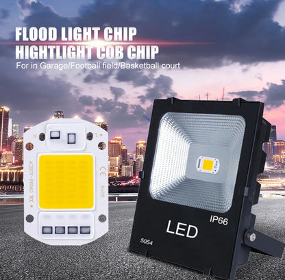 LED COB lampe perle 20W 30W 50W 220V IP65 IC intelligent pas besoin de pilote bricolage projecteur LED ampoule projecteur extérieur puce lampe plus brillante
