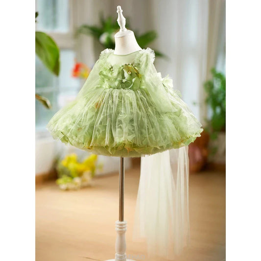 Robe de soirée à fleurs pour filles, tenue de princesse d'anniversaire pour enfants en bas âge, vêtements de cérémonie, Costume, robes pour enfants de première année