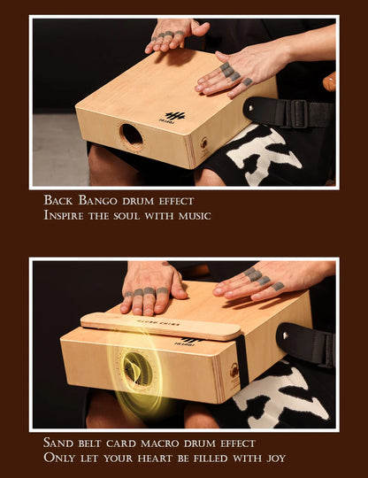 Hluru tambour Cajon en bois pour Trave boîte Portable tambour tambour à main tambour de Bango Instrument de musique