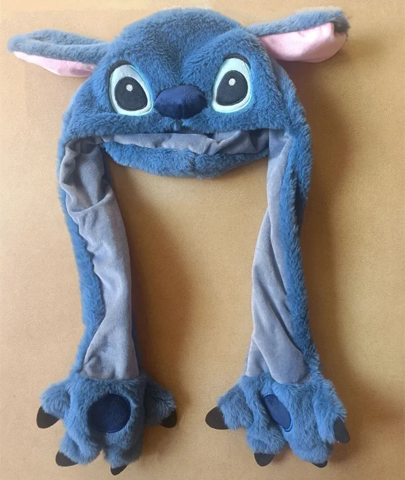 Stitch Anime Hat Stitch Moving Ears Shake Plush Hat Kawaii stitch  Ears Toys Hats for Girls Birthday Christmas Gifts