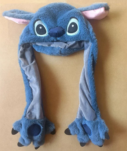 Stitch Anime Hat Stitch Moving Ears Shake Plush Hat Kawaii stitch  Ears Toys Hats for Girls Birthday Christmas Gifts
