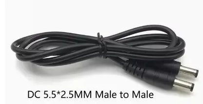 DC Power 5.5 x 2.1mm Male to 5.5*2.5mm 3.5*1.35mm 4.0*1.7mm Male Plug Cable 1M All copper 18AWG  10A Monitoring power cable