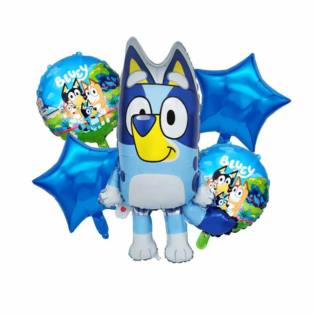 New Bluey Family Cartoon Aluminum Balloon Set Cute Bluey Bingo Balloon Birthday Gifts Party Supplies Decor Cosplay Props Toys