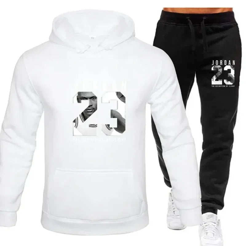 Le sweat-shirt à capuche est un ensemble pour hommes pour le printemps 2025 et un ensemble pour femmes pour les vêtements de sport pour femmes avec un sweat à capuche et un pantalon de survêtement