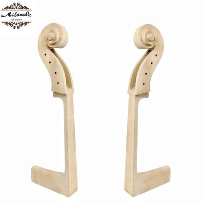 1pc unfinished 4/4 3/4 1/2 1/4 cello neck head scroll full size unvarnished DIY cello parts accessories