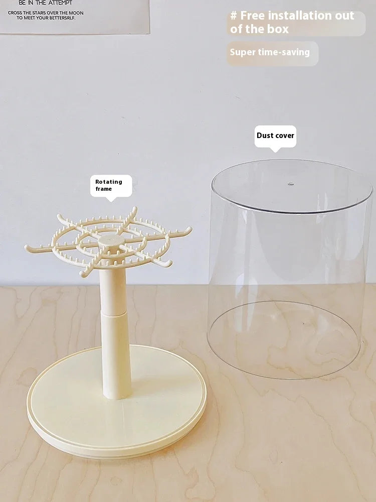 Labubu Pendant Display Box Rotating Transparent Labubu Doll  Storage Blind Box Storage Display Dustproof And Moisture-Proof