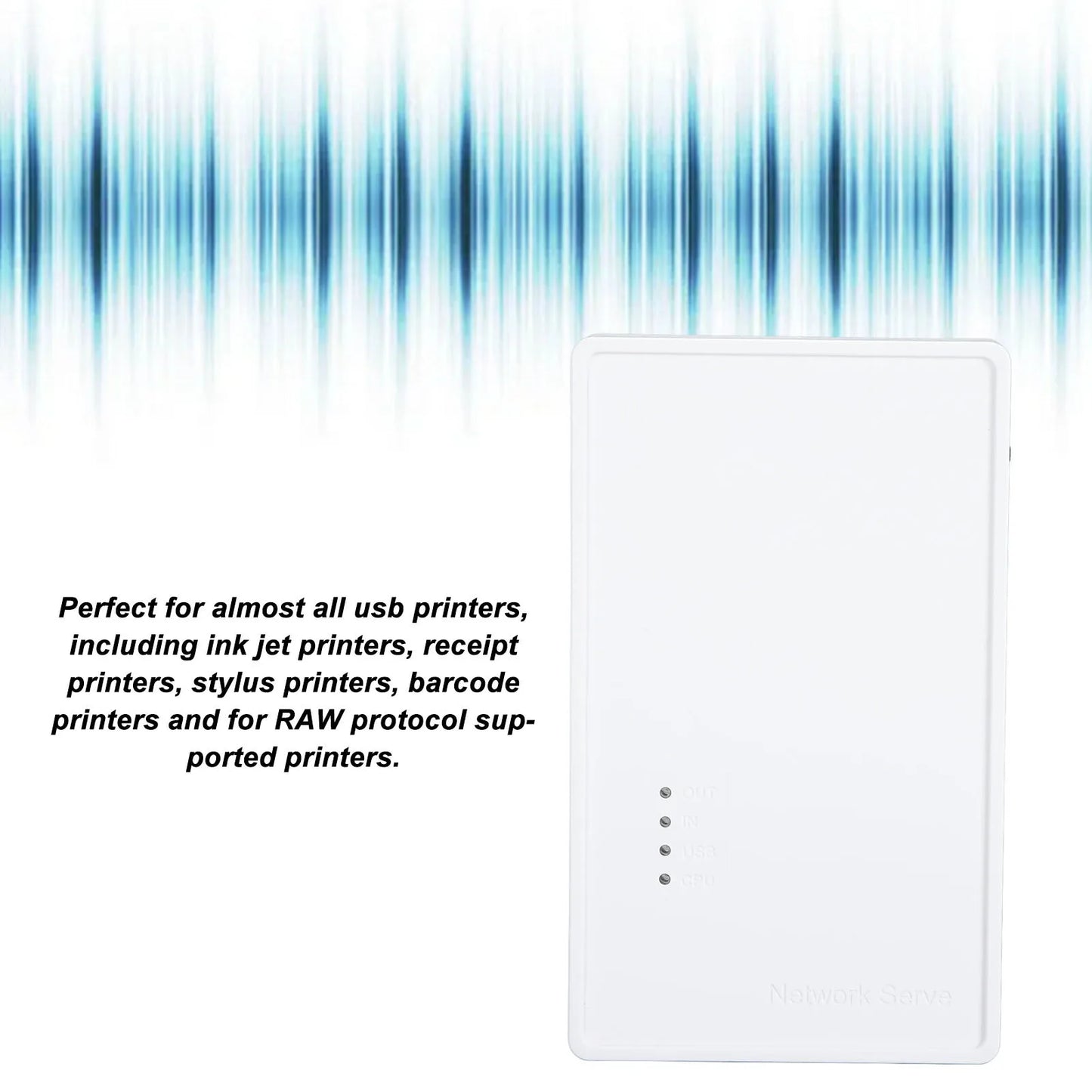 USB Wireless Print Server Wired Wireless Standalone Modes 480Mbps USB2.0 Print Server with 10/100Mbps LAN Bridge for RAW Printer