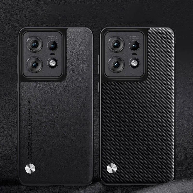 Leather Case for Motorola Moto Edge 50 Pro Luxury Carbon Fiber Matte Silicone Protection Phone Cover MotorolaEdge50Pro Coque