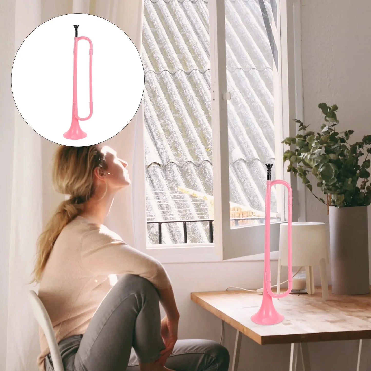 Petite trompette pour enfants, jouet amusant, Instruments de musique, clairon en plastique, vent Abs pour étudiant