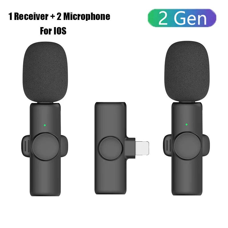 Microphone Lavalier sans fil professionnel pour iPhone iPad Android ordinateur portable enregistrement vidéo en direct entretien de jeu utilisation professionnelle