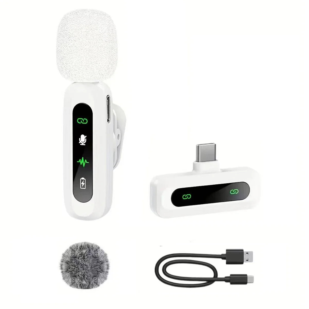Microphone cravate sans fil pour iPhone, Android, PC : enregistrement audio-vidéo, suppression du bruit, micros cravates pour TikTok en direct, YouTube