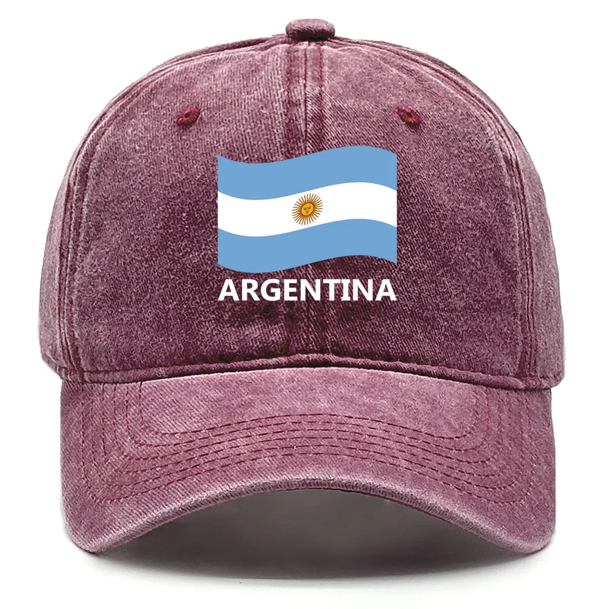 Flag Of Argentina Cowboy Hat Outdoor Casual Cotton Solid Color Adjustable Strap Baseball Cap Men Hat Sun Protect