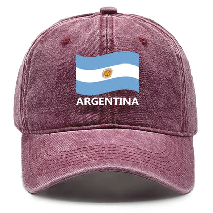 Flag Of Argentina Cowboy Hat Outdoor Casual Cotton Solid Color Adjustable Strap Baseball Cap Men Hat Sun Protect
