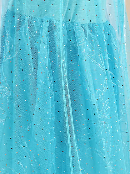 Costume Elsa pour filles 2025 Blanc Paillettes Fête Carnaval Vêtements Enfants Halloween Cosplay Robe Princesse Elsa Reine des Neiges