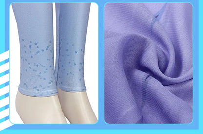 Costume de Cosplay Reine Elsa Robe Carnaval Fantaisie Halloween Femme Impression Princesse Robe Blanche Tenue Sur Mesure