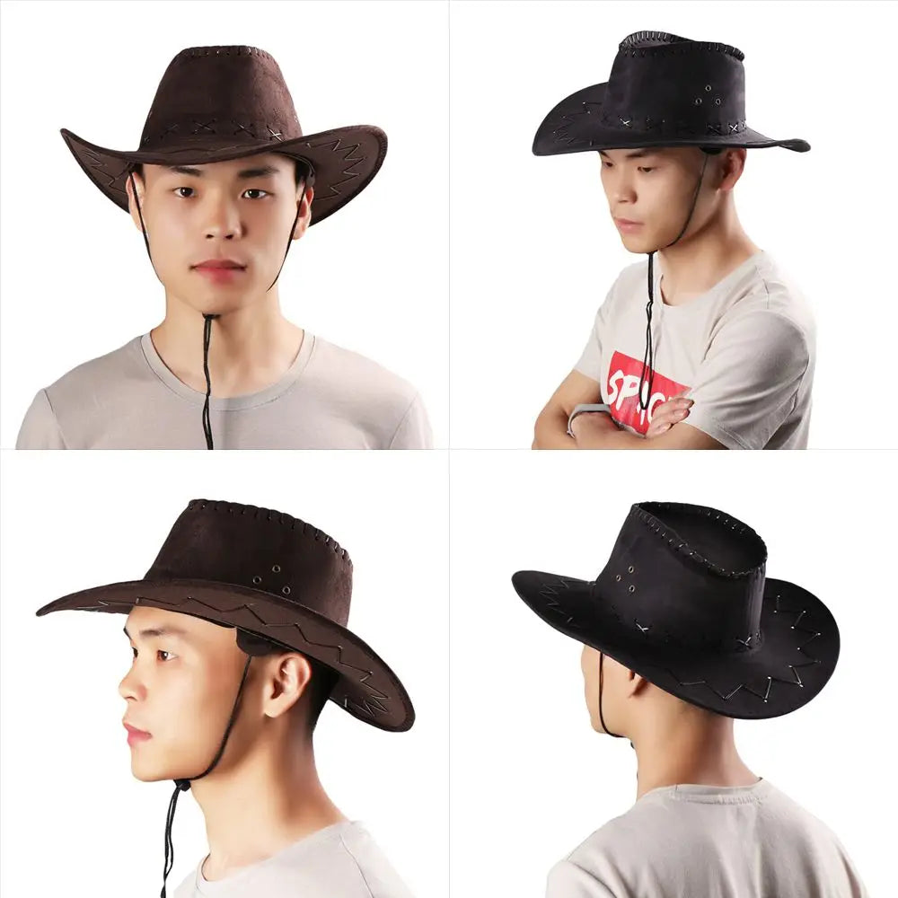 New Men Lady Fashion Cowboy Hat Unisex Cap Polyester West Fancy Dress