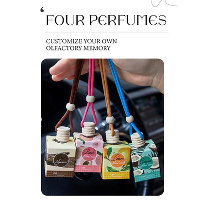 Auto Aromatherapy Bottle Car Air Freshener Ornament Hanging Glass Bottle Fragrance Bottle Auto Perfume Decoration