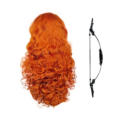 Brave Merida Girl Dress Kids Milk Wire Print Dress Breathable Comfortable Elastic Best Costume for Girl On Halloween Carnival
