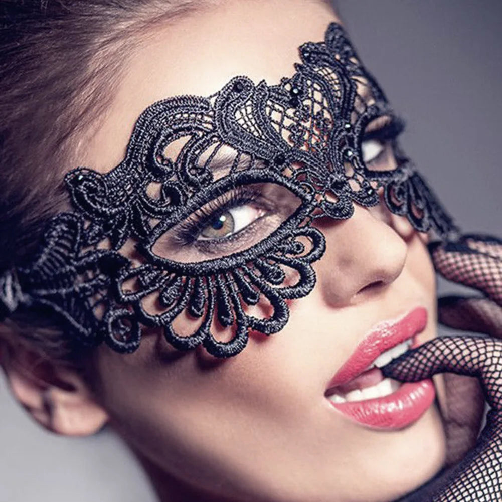 Mordarli Masque de mascarade pour femme Masque pour les yeux en dentelle pour Halloween Costume Party Masque de mascarade pour femme