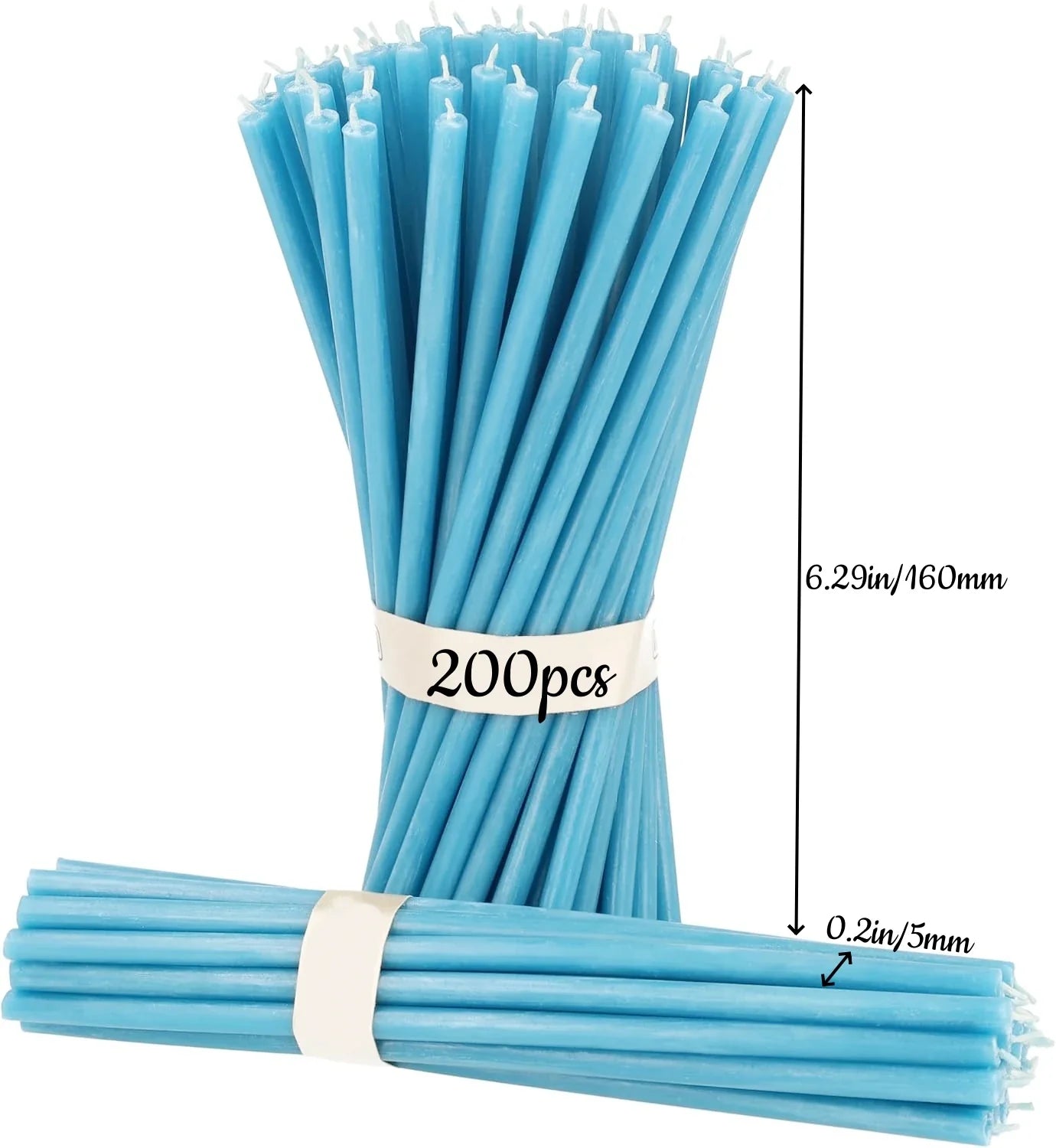 50/100Pcs Natural Beeswax Candle Decorative Hanukkah Candles Pure Beeswax Birthday Candle for Church Prayer Cake Christmas Party