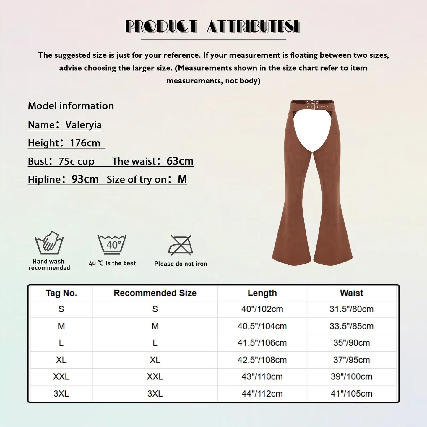Womens Faux Suede Leather Cowboy Pants Vintage Adjustable Waist Hollow Out Bell Bottoms Biker Pants Riding Motorcycle Trousers